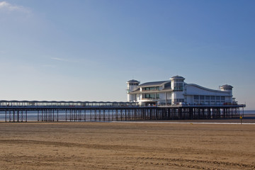 Traditional seaside scene in winter