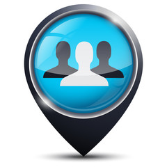 Symbole glossy vectoriel partenaires / collaborateurs