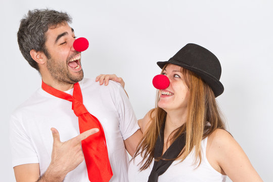 pareja de payasos