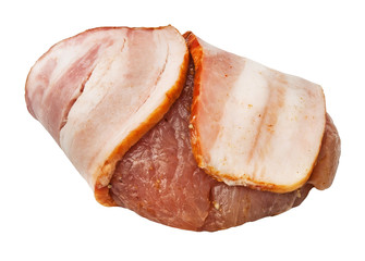 beef wrapped in a ham slice