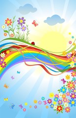 Spring colorful banner
