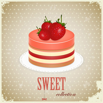 Sponge Cake with Strawberry