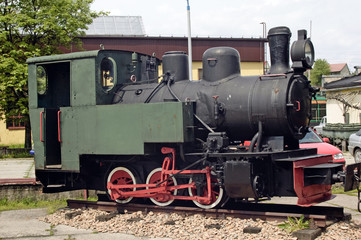Plakat Old locomotive in museum