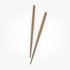 3d render of chopsticks (for food)