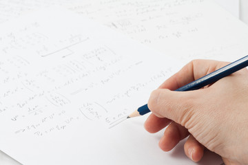 Physics formula on paper