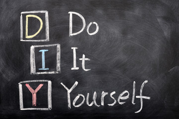 Obraz premium Acronym of DIY for Do It Yourself