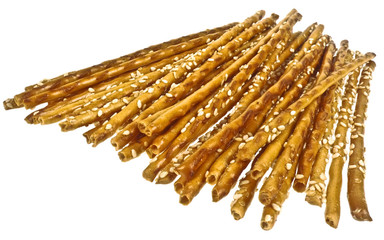 sticks with sesame isolated on white background