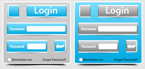 Vector login form template