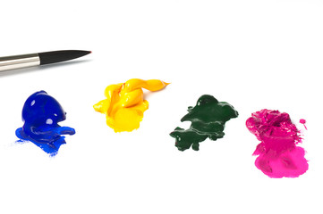Farbe und Pinsel