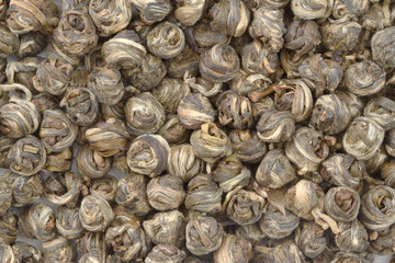 Chinese white tea as background