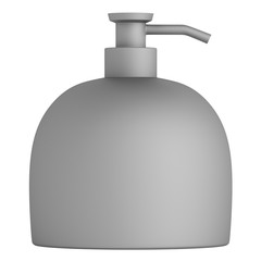 Bottle with a flat bottom frosted glass