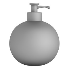 Round frosted glass bottle soap