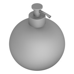 Obraz premium Round frosted glass bottle soap