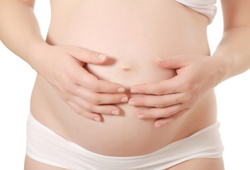 Fototapeta na wymiar Pregnant woman with beautiful belly
