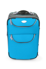 Luggage concept with case on the white