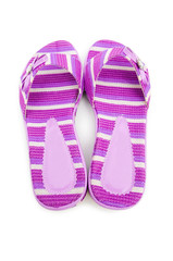 Summer colourful shoes on white