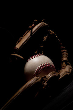 Dramatic Baseball and Glove