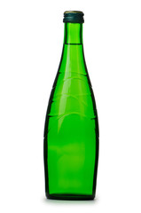 Drinking Water in bottles on white