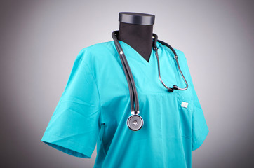 Doctor coat with the stethoscope