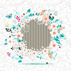 Floral frame, insert your photo here