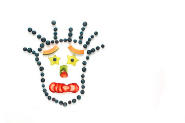 Face made by fruits