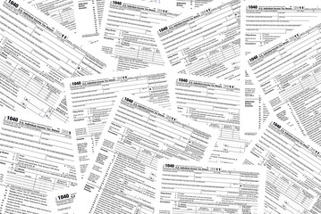 Income Tax Forms - obrazy, fototapety, plakaty