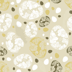 Vector pattern with easter eggs