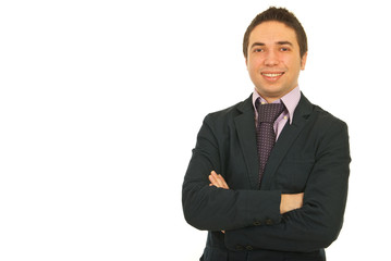 Portrait of happy businessman