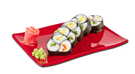 japan vegetarian roll with vegetables