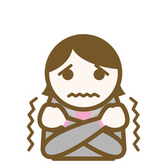アイコン ビジネスウーマン A211 寒い