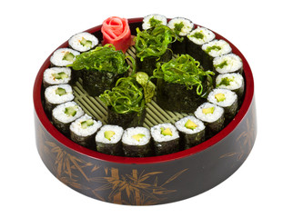 sushi and roll vegetarian set