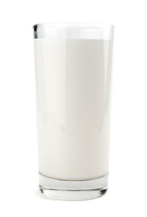 Milk on white background
