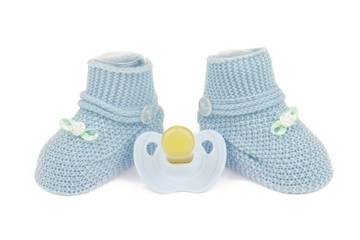 Blue baby shoes