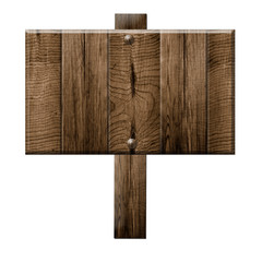 braunes Schild aus Holz