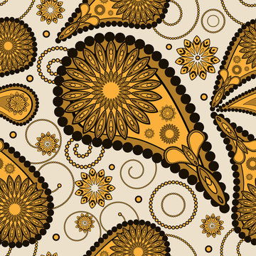 Abstract seamless paisley pattern