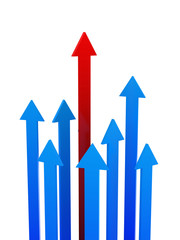 The red arrow