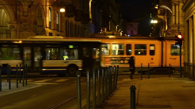 town at night