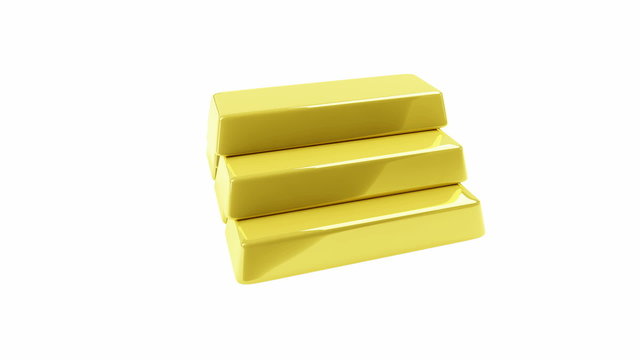 gold bars pyramid 3d animation High-definition , HD 1920 x 1080