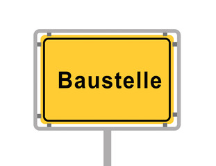 Baustelle Schild