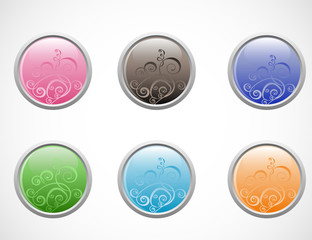 vector glossy buttons