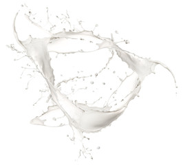 Milk splash, isolated on white background