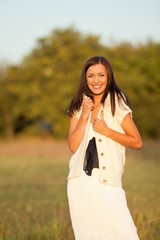 Obraz premium woman in countryside