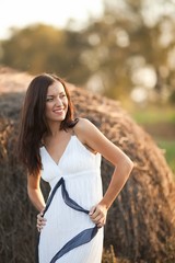 woman in countryside