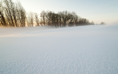 Fototapeta na wymiar Sunrise in winter.