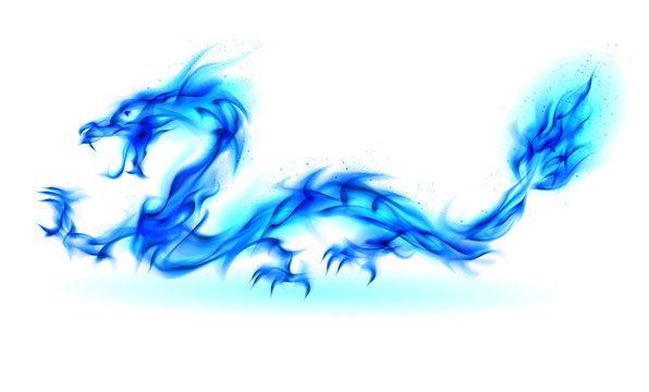 Blue fire Dragon