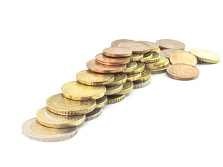 Iisolated Coins euro