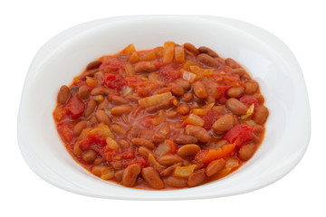 boiled beans with tomato