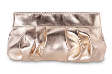 Obraz premium Gold women bag isolated on white