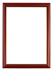 wooden frame on white background
