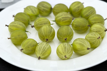goosberries on a plate